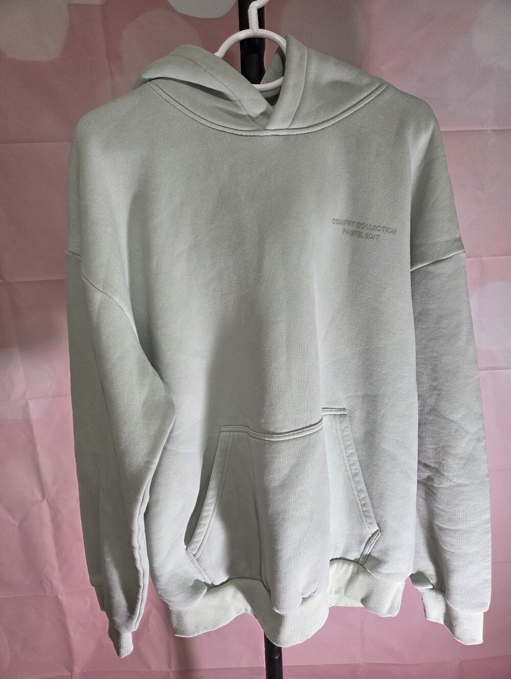 Comfrt Men's/Womens Mint Green Hooded Pullover Sweatshirt Pastel Edition XL